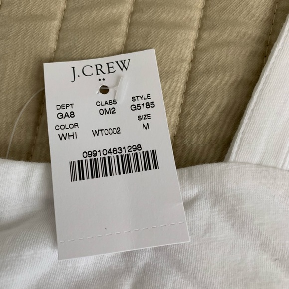 🏷️ *FINAL SALE PRIC* JCrew Mercantile Women’s G5185 White Fringe Tank Top M - Picture 5 of 6